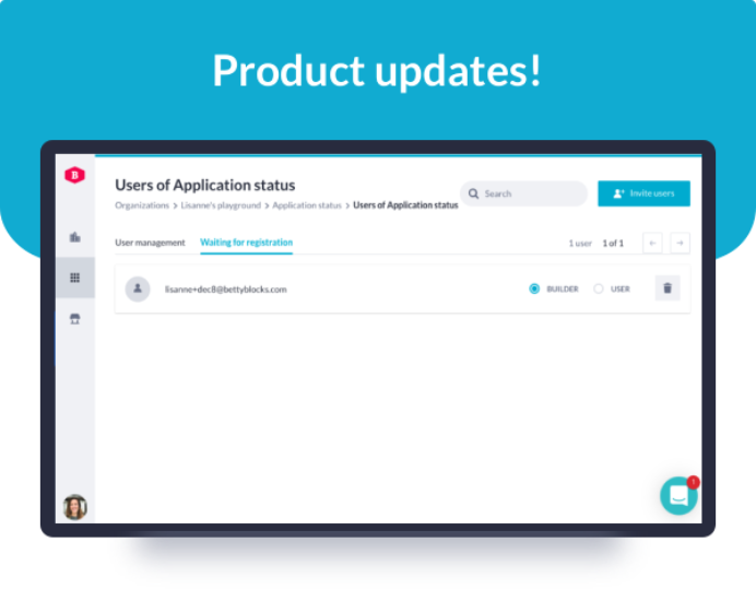 Pending invitations now available in your My Betty Blocks user management
