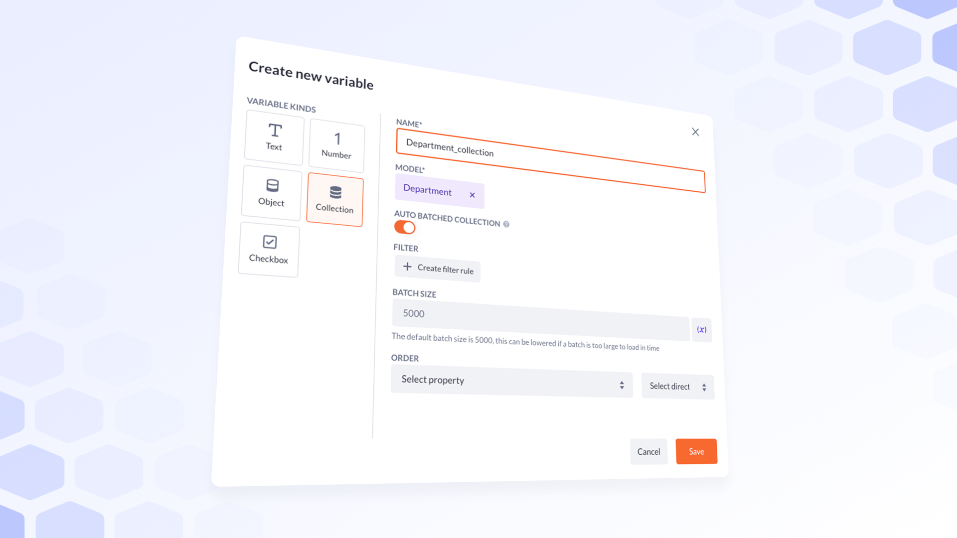 Automatic handling of large collections in Actions